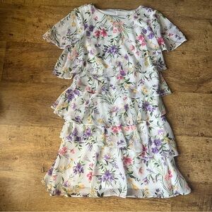 Jessica Howard Floral Ruffle Tiered Dress